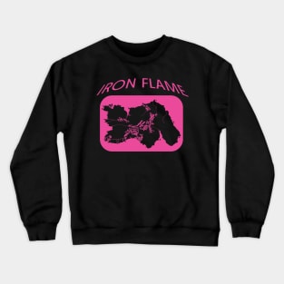 Iron Flame Map Pink Crewneck Sweatshirt